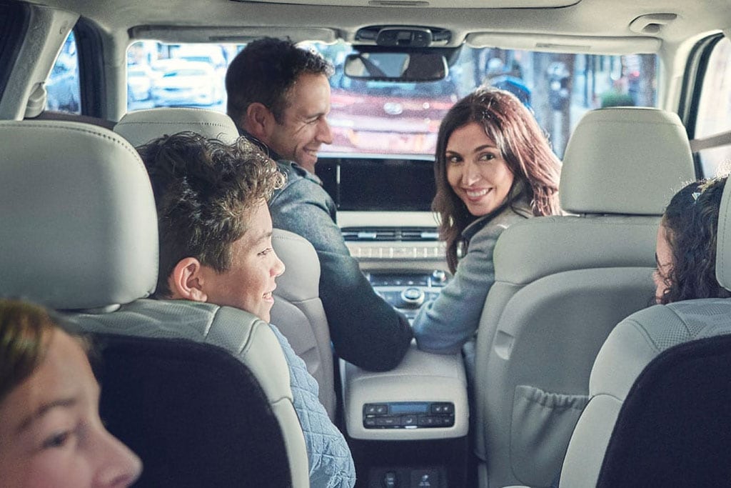 Family in their Hyundai